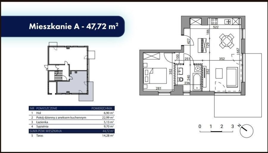 Mieszkanie dwupokojowe na sprzedaż Gdańsk, Przymorze, Słupska  48m2 Foto 9