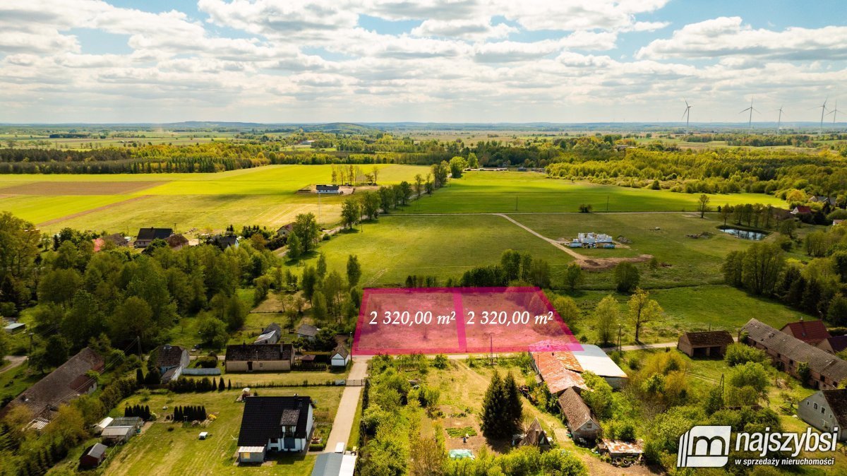 Działka z warunkami zabudowy - 2320 m² w Żeleźnie Białogard, Żeleźno  2 320m2 Foto 1