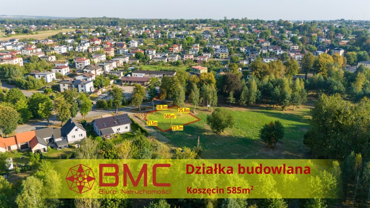 Działka budowlana na sprzedaż Koszęcin, Słowików  585m2 Foto 1