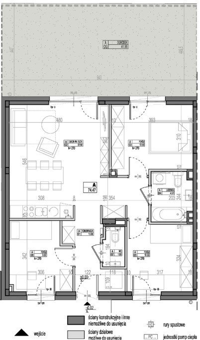 Przestronne 3-pokojowe mieszkanie z ogrodem i 2 miejscami postojowymi Falenty Duże, Falencka  74m2 Foto 1