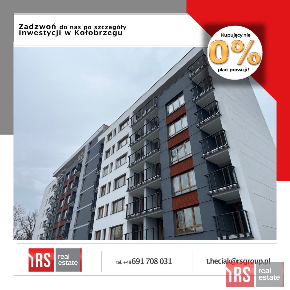 Zapraszam do nowoczesnego 2-pokojowego mieszkania z balkonem w Kołobrzegu Kołobrzeg, Bogusława X  39m2 Foto 1