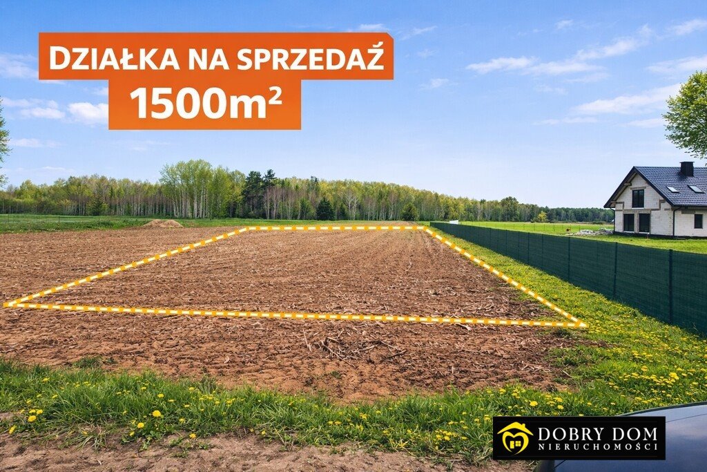Działka 1500 m² z warunkami zabudowy i dostępem do prądu Borsukówka  1 500m2 Foto 1