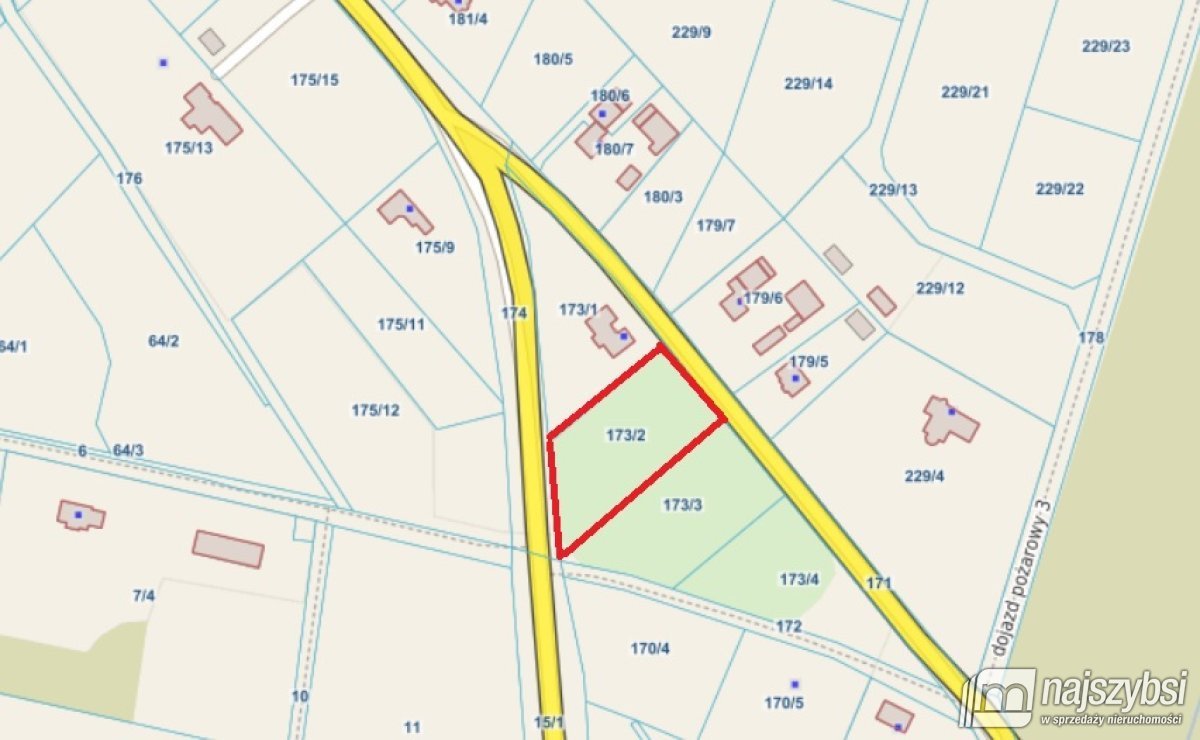 Działka 3430 m² z warunkami zabudowy, media, las Goleniów, Okolice  3 430m2 Foto 1