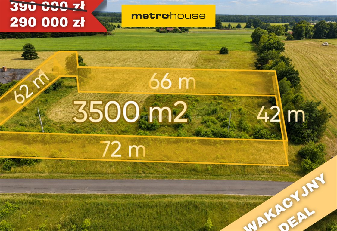 Urokliwa działka 34,7 ara pod dom lub agroturystykę polecam Ołobok  3 471m2 Foto 1