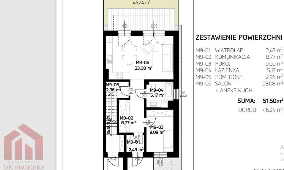 Mieszkanie dwupokojowe na sprzedaż Rzeszów, Budziwój, Aroniowa  52m2 Foto 8