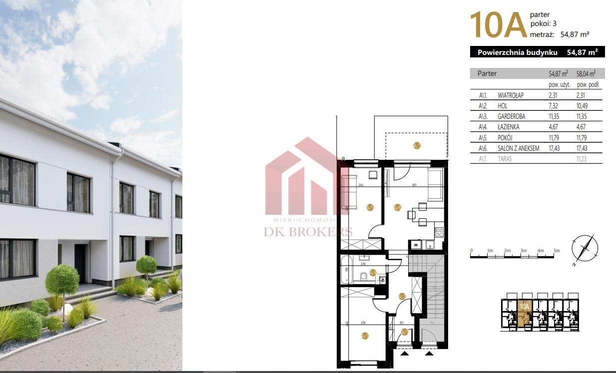 Nowe 3-pokojowe mieszkanie z ogrodem i tarasem w Rzeszowie Rzeszów, Matysówka, św. Walentego  55m2 Foto 1