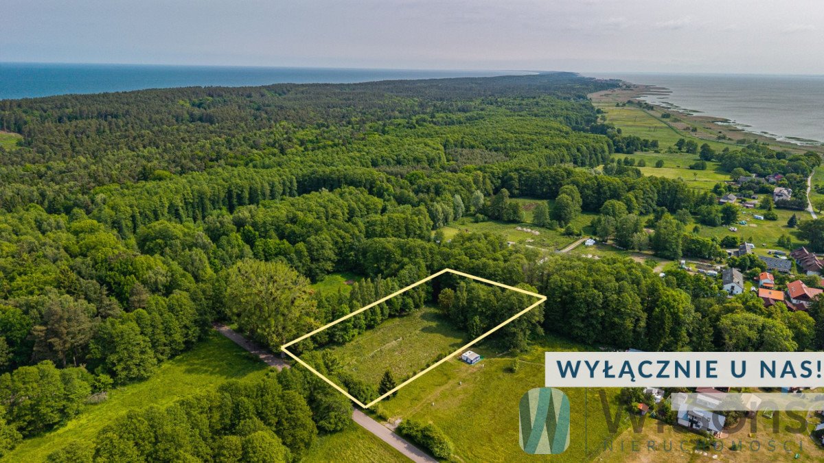 Działka z widokiem na wydmy w Przebrnie, media, 1200 m² Krynica Morska, Przebrno, Zielona  5 060m2 Foto 1