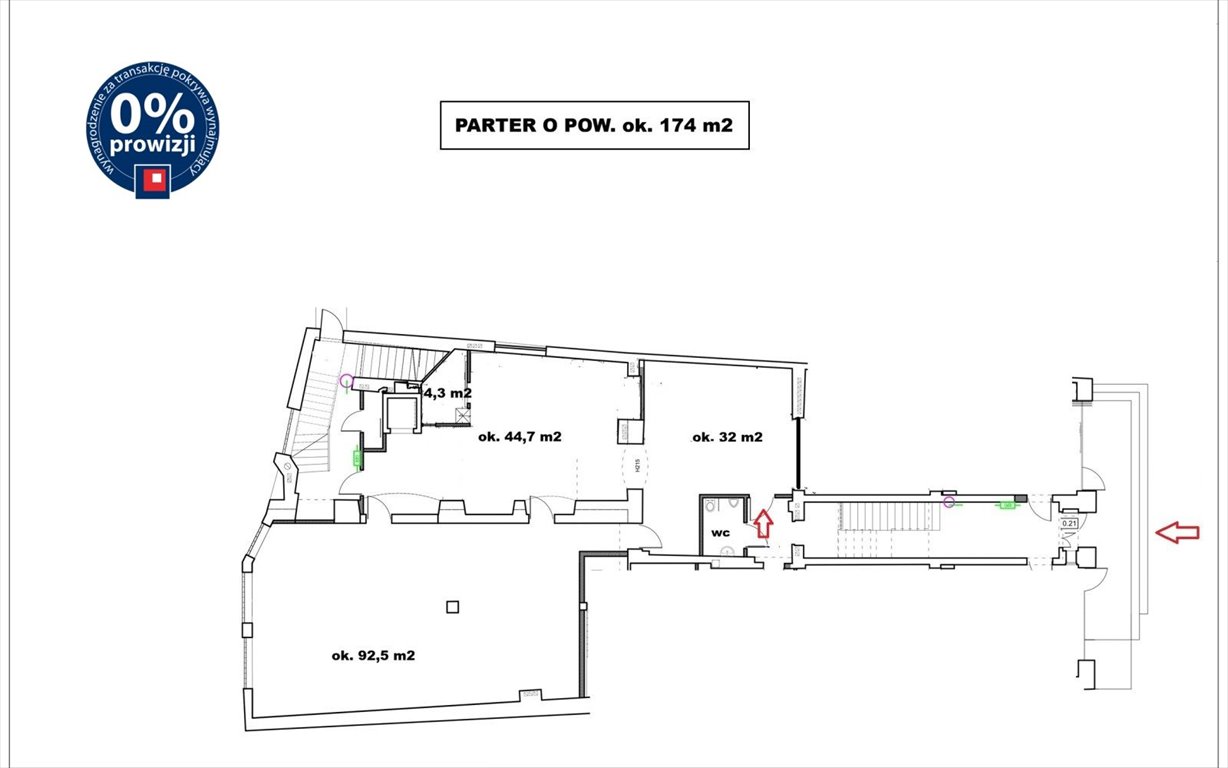 Lokal usługowy 174 m2 w centrum Chrzanowa z klimatyzacją Chrzanów, centrum  174m2 Foto 1