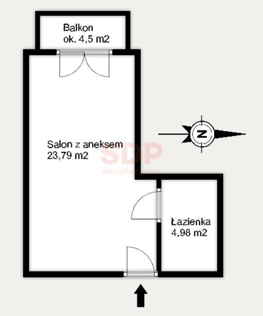 Kawalerka na sprzedaż Wrocław, Fabryczna, Muchobór Mały, Strzegomska  29m2 Foto 4