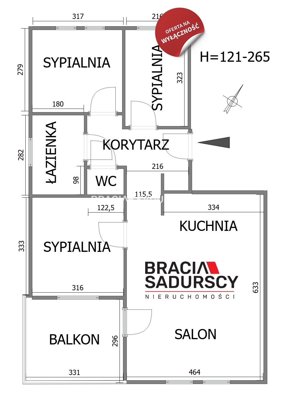 Mieszkanie czteropokojowe  na sprzedaż Kraków, Prądnik Biały, Prądnik Biały, Józefa Chełmońskiego  66m2 Foto 3
