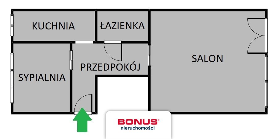 Mieszkanie dwupokojowe na sprzedaż Szczecin, Pomorzany, 9 Maja  48m2 Foto 3