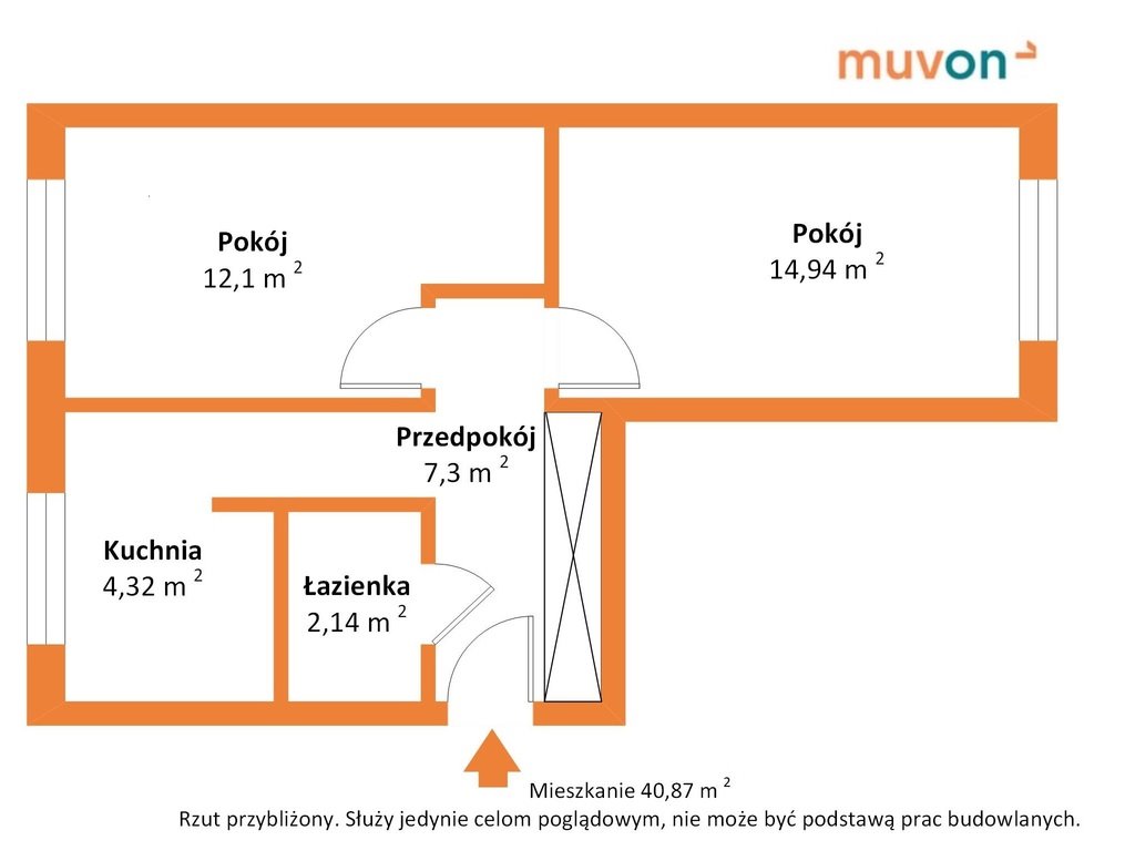 Mieszkanie dwupokojowe na sprzedaż Łódź, Władysława Umińskiego  41m2 Foto 4