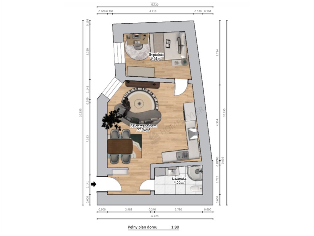 Polecam mieszkanie do remontu 44 m² w sercu Podgórza Kraków, Andrzeja Potebni  44m2 Foto 1