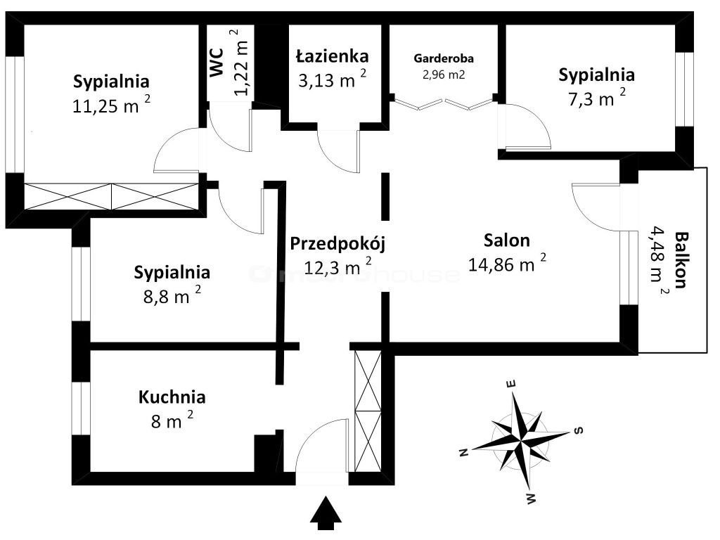 Mieszkanie czteropokojowe  na sprzedaż Gdańsk, Zaspa, Żwirki i Wigury  71m2 Foto 16