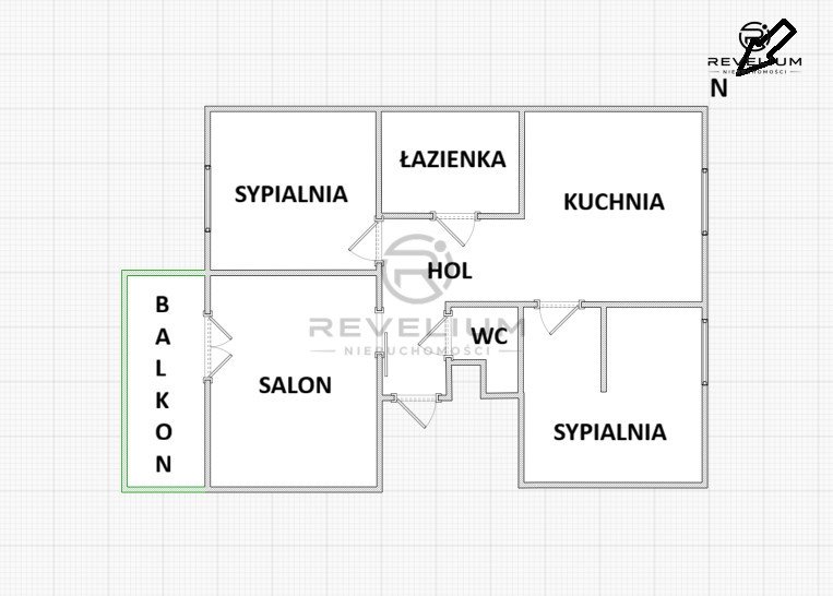 Na sprzedaż przestronne 62,9 m² mieszkanie z balkonem w Gdyni Dąbrowie Gdynia, Dąbrowa  63m2 Foto 1