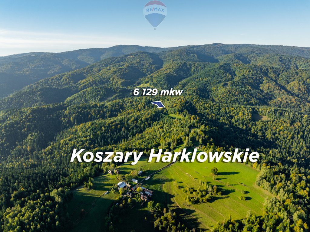 Działka rolna w Gorcach, 6129 m², polana w lesie Harklowa, Gorczańska  6 129m2 Foto 1