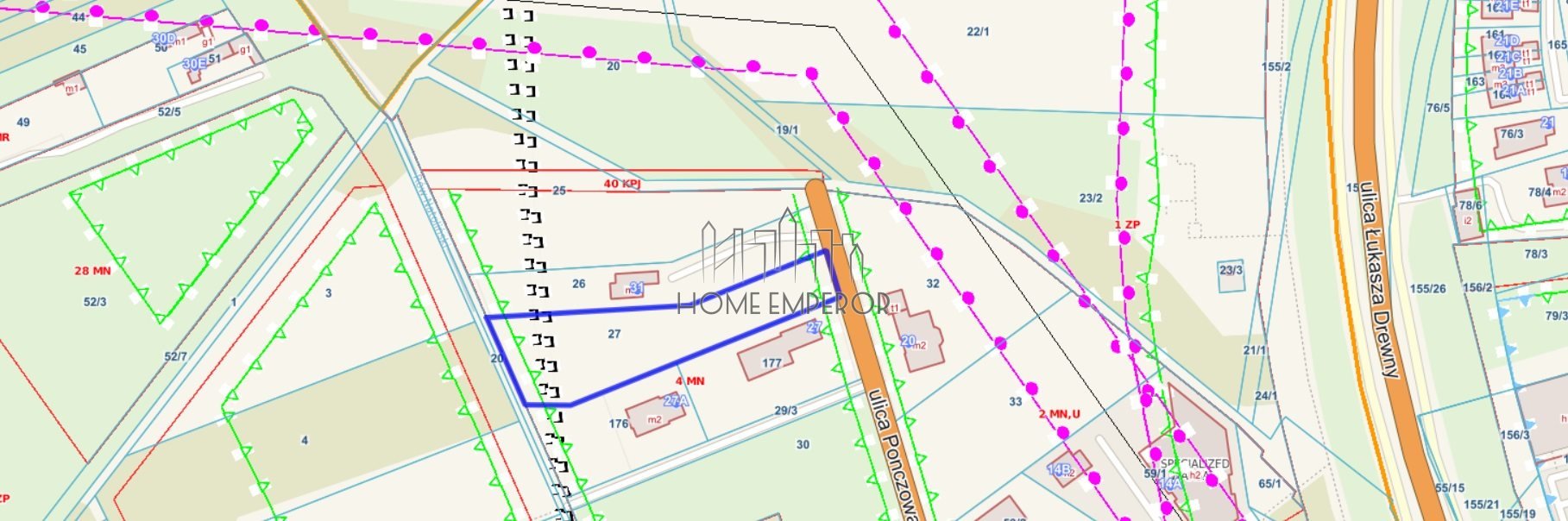 Działka budowlana na sprzedaż Warszawa, Wilanów, Powsin, Ponczowa  2 900m2 Foto 1