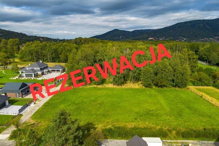Działka budowlana w Wilkowicach z widokiem na góry Wilkowice, Spacerowa  1 070m2 Foto 1
