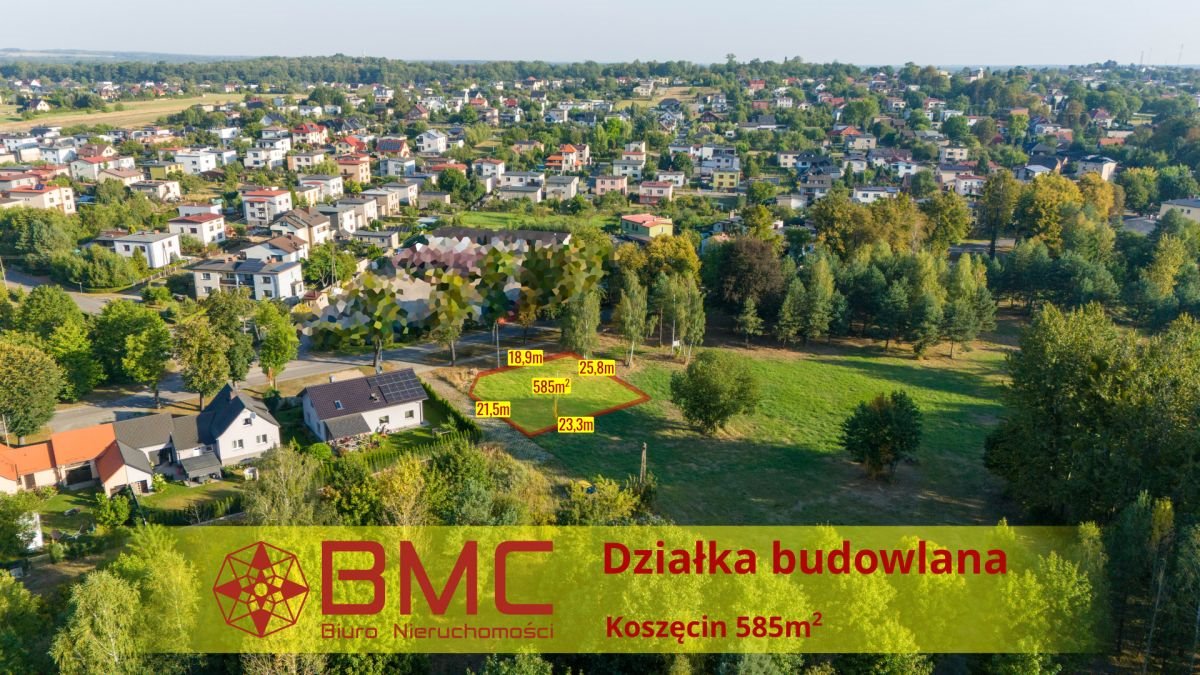 Działka budowlana na sprzedaż Koszęcin, Słowików  585m2 Foto 1