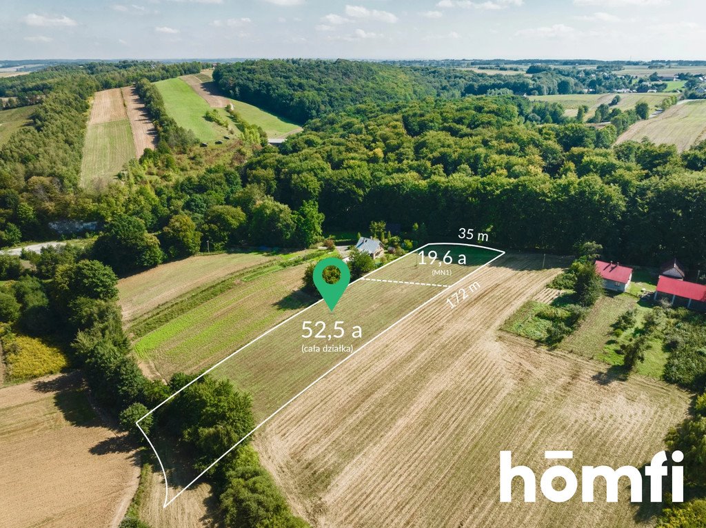 Działka 52,5 ara z domem i mediami, blisko Krakowa Przybysławice  5 250m2 Foto 1