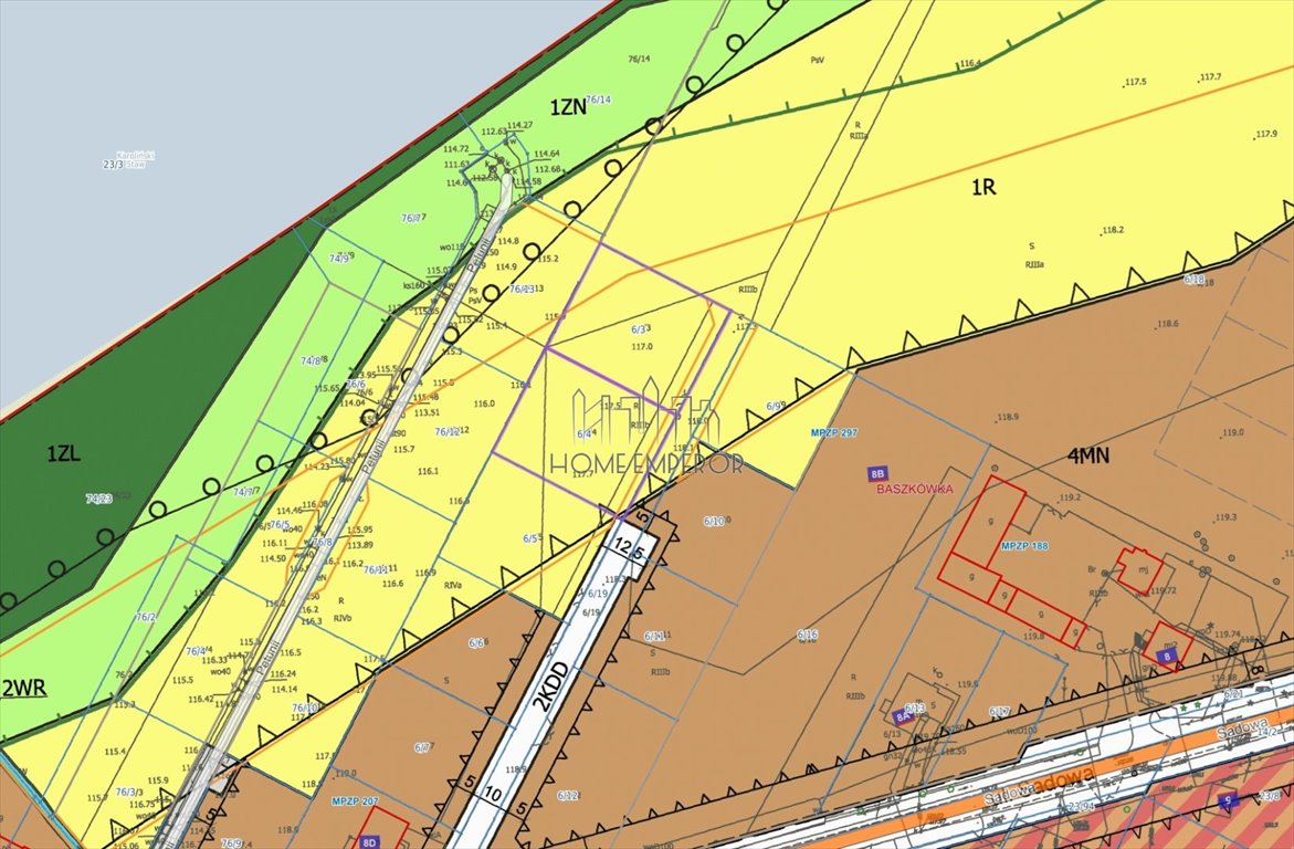 Działka rolna 1100 m² w Baszkówce, media w zasięgu Baszkówka, Sadowa  1 100m2 Foto 1