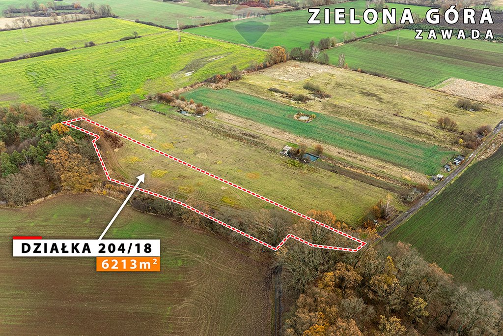 Działka rolna na sprzedaż Zielona Góra, Zawada  6 213m2 Foto 10