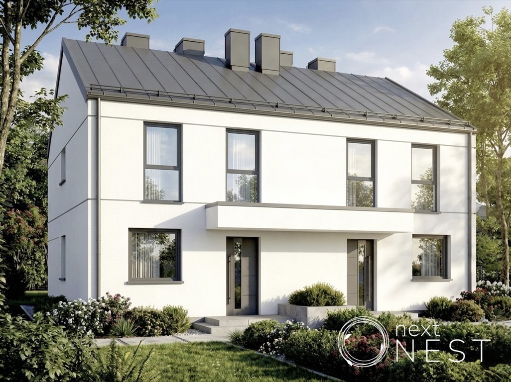 Dom bliźniak 80,12 m2 z ogródkiem, garażem i nowoczesnym wykończeniem Wólka Pracka  80m2 Foto 1