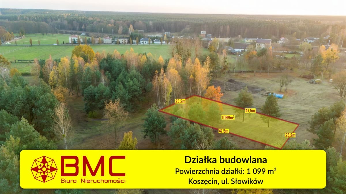 Działka budowlana 1099 m2 w Koszęcinie – idealna pod dom Koszęcin, Słowików  1 099m2 Foto 1