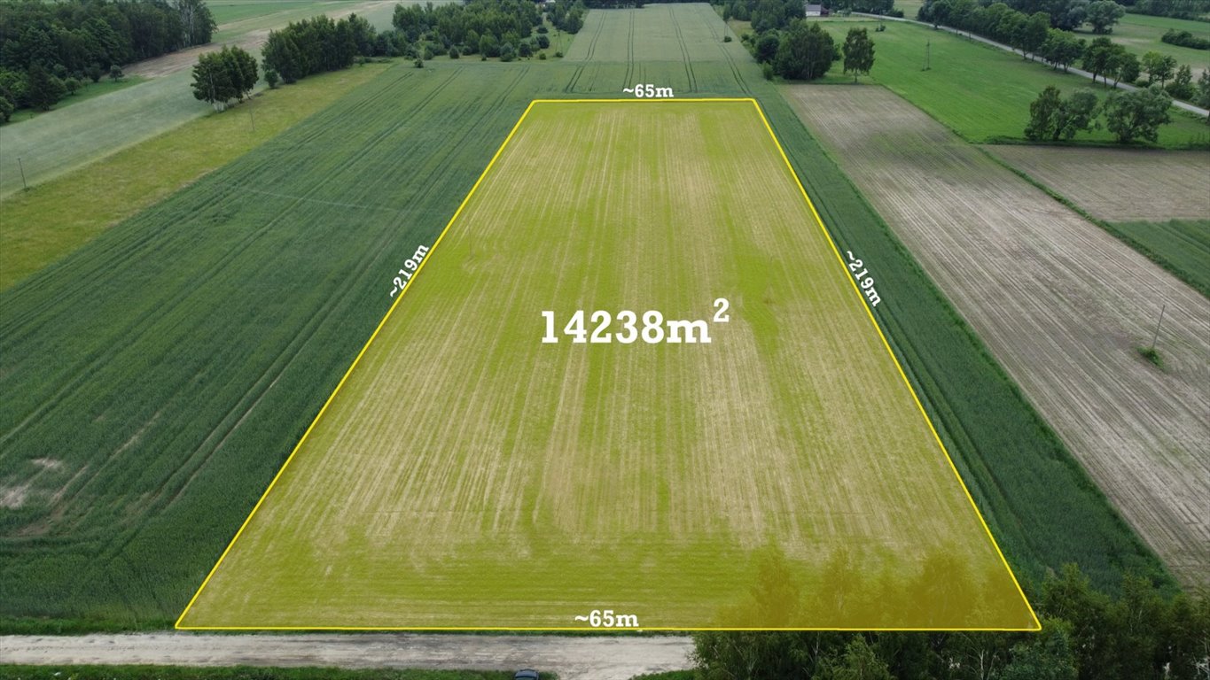 Duża działka rolna w Milewie z prądem i wodą Milewo  14 238m2 Foto 1