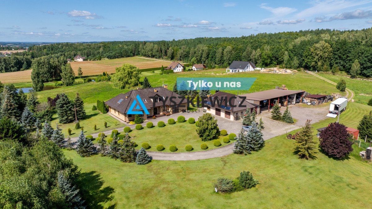 Ekskluzywna rezydencja nad jeziorem Gubisz – 2 ha, 2 domy Mądrzechowo, Lobeliowa  422m2 Foto 1