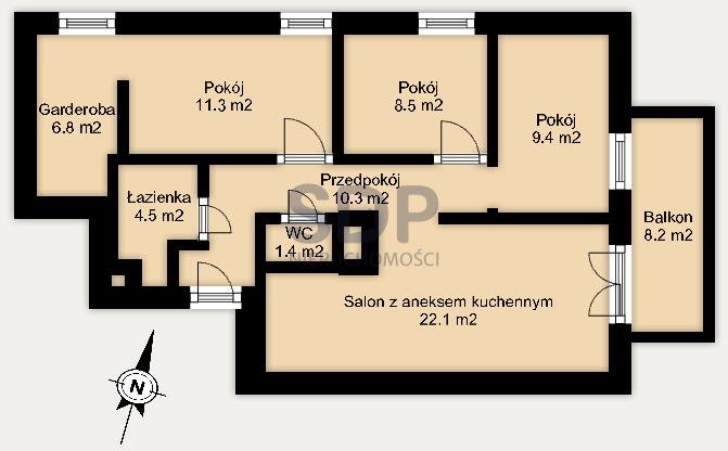 Mieszkanie czteropokojowe  na sprzedaż Wrocław, Śródmieście, Ołbin, Rychtalska  74m2 Foto 7