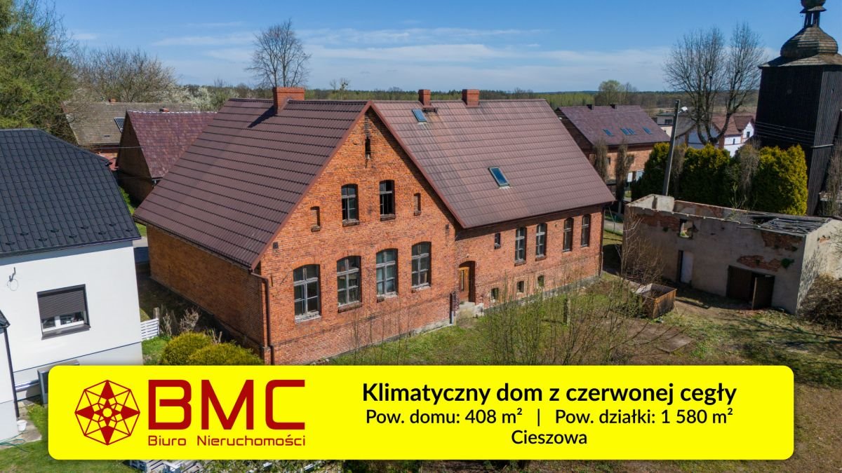 Zabytkowy budynek z cegły na dużej działce 1580 m2 Cieszowa, Kasztanowa  252m2 Foto 1