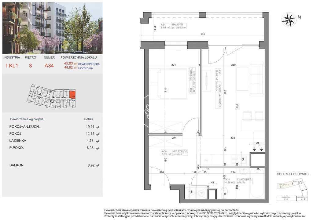 Dwupokojowe mieszkanie na sprzedaż w Bocianowie, 45 m2 Bydgoszcz, Bocianowo, Pomorska  45m2 Foto 1
