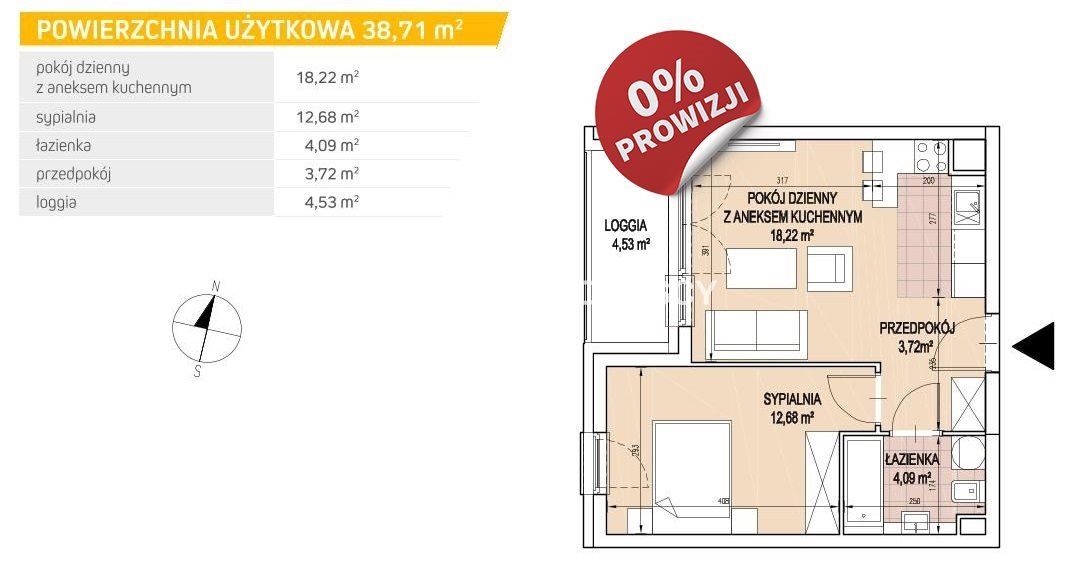 Mieszkanie dwupokojowe na sprzedaż Kraków, Podgórze Duchackie, Wola Duchacka, Kamieńskiego - okolice  39m2 Foto 3