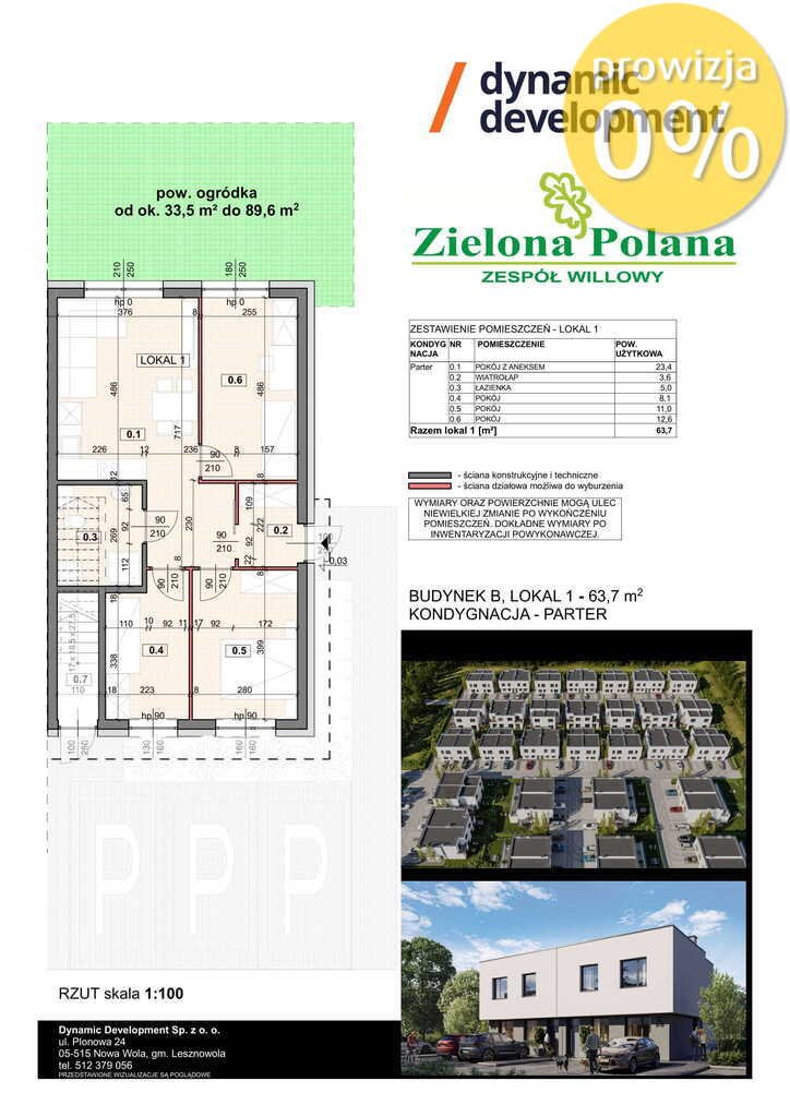 Do sprzedania nowoczesny apartament 63,7 m² z ogródkiem w Nowej Woli Nowa Wola  64m2 Foto 1