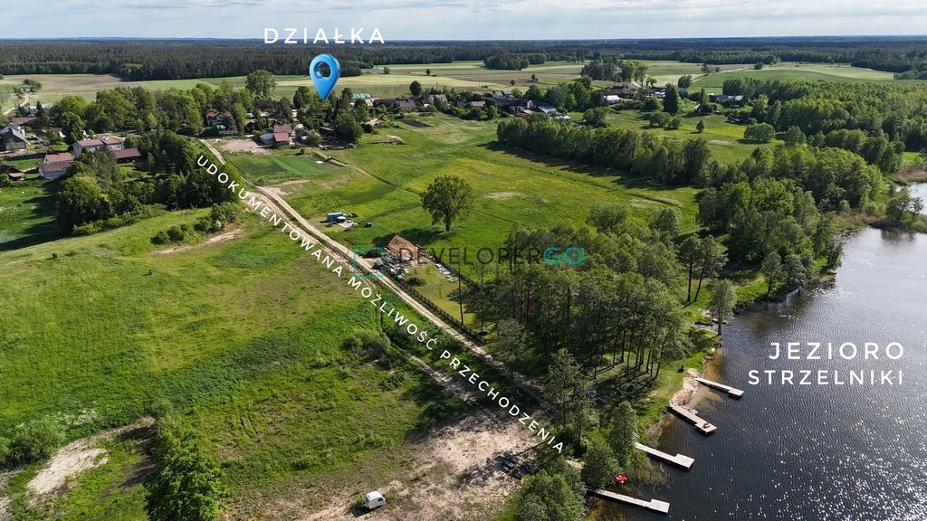 Na sprzedaż działka 1200 m² z dostępem do jeziora w Strzelniki: Strzelniki