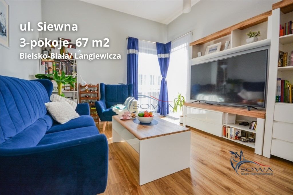 Nowoczesne 3 pokoje z balkonem i windą w Bielsku-Bała Bielsko-Biała, Osiedle Siewna  68m2 Foto 1