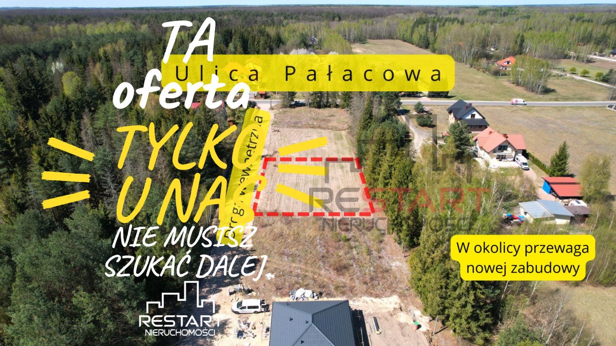 Działka budowlana 1030 m² w spokojnej okolicy z prądem Bartoszówka  1 030m2 Foto 1