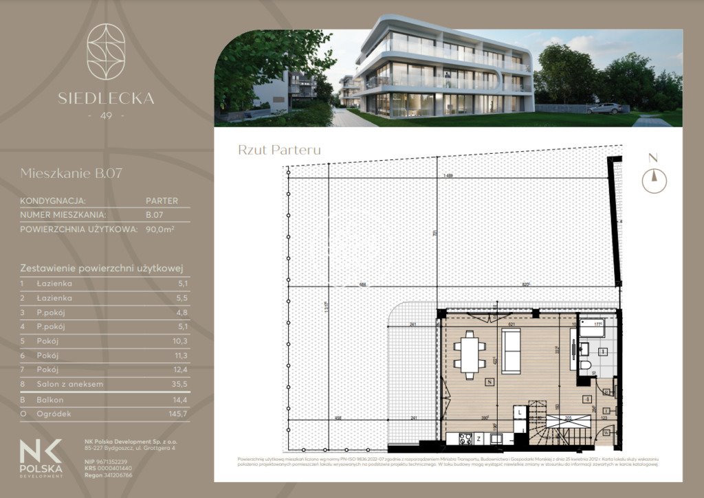 Mieszkanie czteropokojowe  na sprzedaż Bydgoszcz, Czyżkówko, Siedlecka  90m2 Foto 7