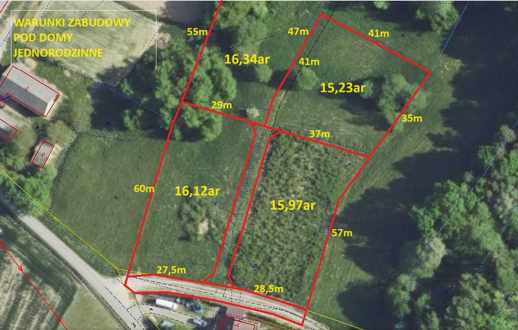 Działki widokowe pod dom z mediami - 16,12 ar Wola Rafałowska Wola Rafałowska  1 612m2 Foto 1