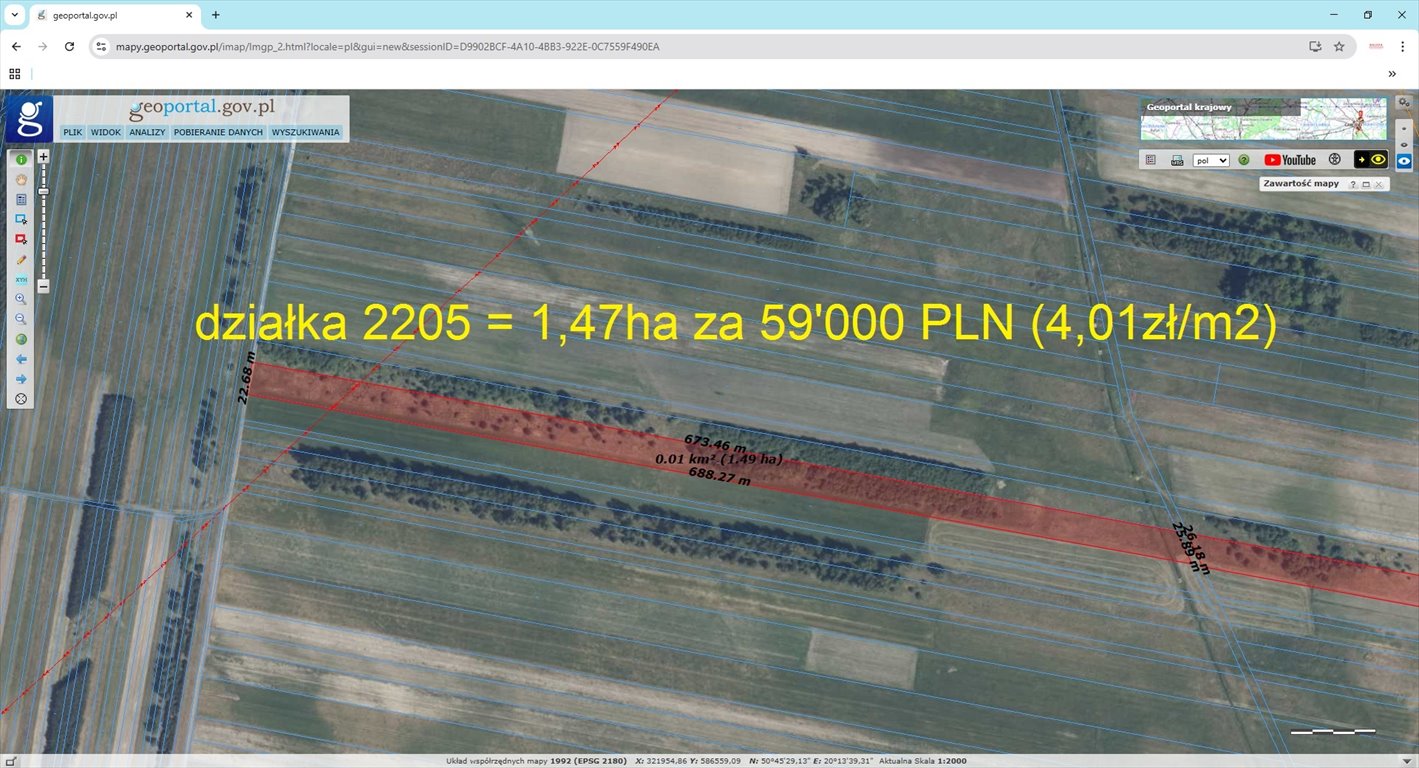 Działki rolno-budowlane z MPZP w Złotnikach, 17 400 m2 Złotniki  17 400m2 Foto 1