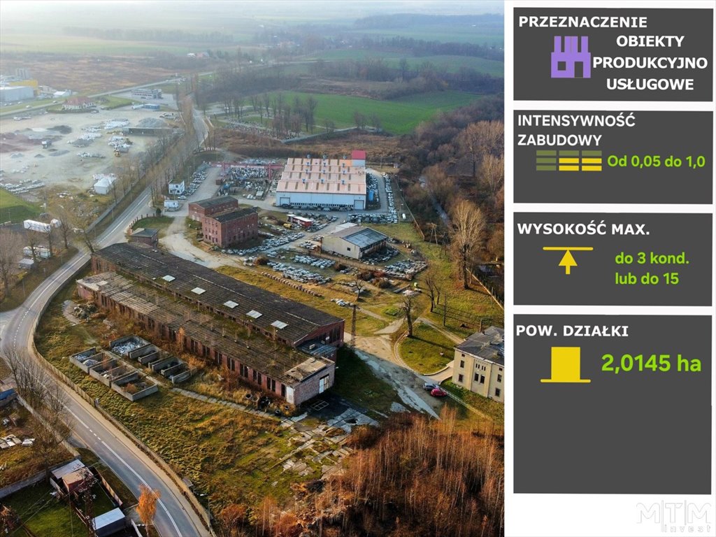 Działka inwestycyjna 20 ha z budynkami - asfalt, uzbrojona Strzegom, Grabina  20 145m2 Foto 1