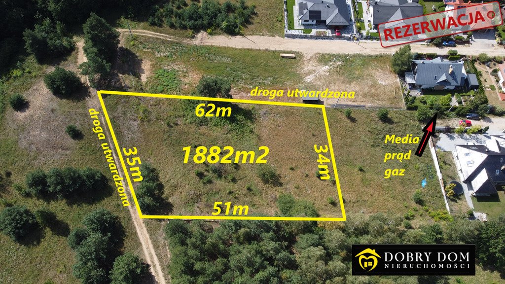 Działka budowlana na sprzedaż Osowicze  1 882m2 Foto 1
