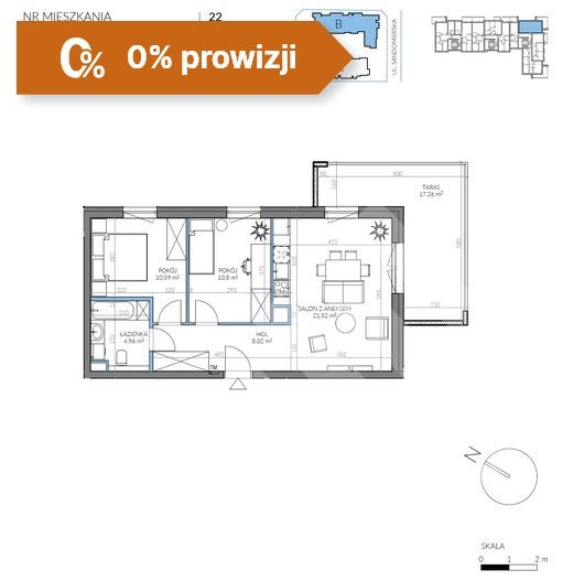 Mieszkanie trzypokojowe na sprzedaż Bydgoszcz, Kapuściska  56m2 Foto 6