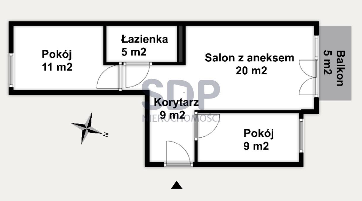 Mieszkanie trzypokojowe na sprzedaż Wrocław, Krzyki, Księże Małe, Krakowska  57m2 Foto 2