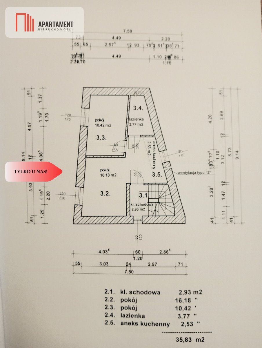 Mieszkanie dwupokojowe na sprzedaż Nowe, Przykop  36m2 Foto 13