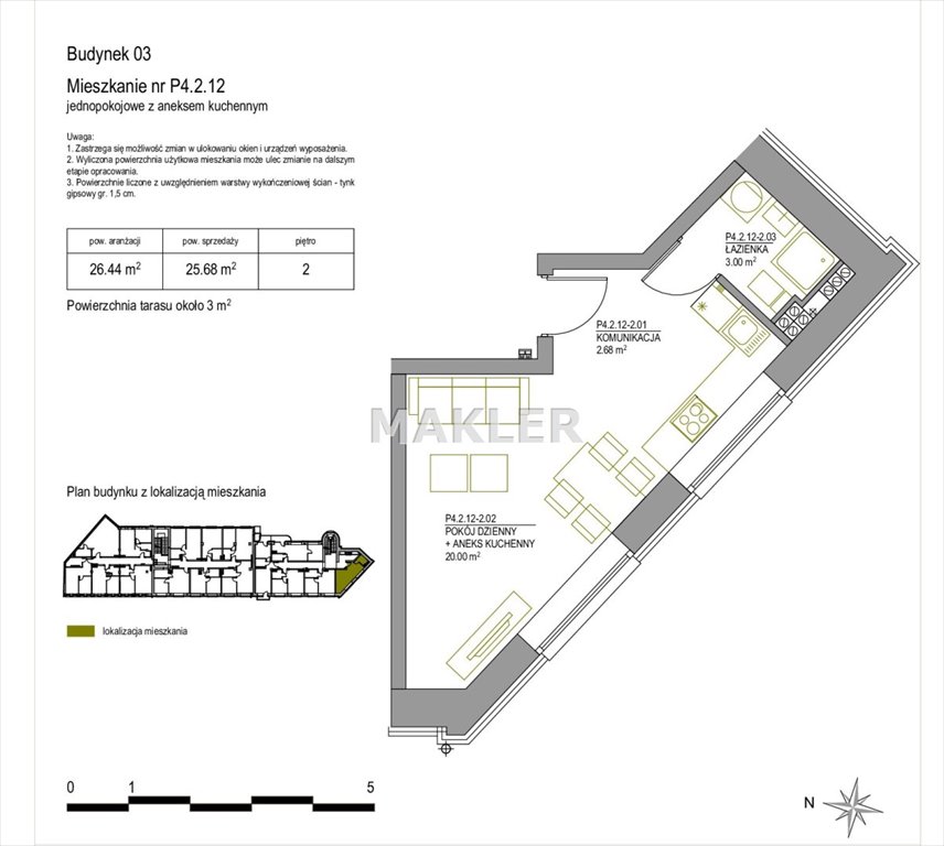 Kawalerka na sprzedaż Bydgoszcz, Centrum  25m2 Foto 2