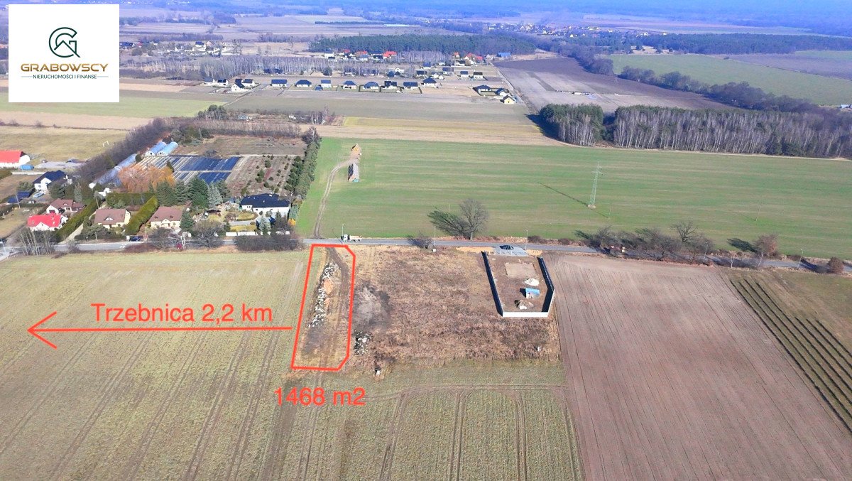 Działka pod zabudowę jednorodzinną, uzbrojona, 1468 m² Księginice, Sportowa  1 468m2 Foto 1