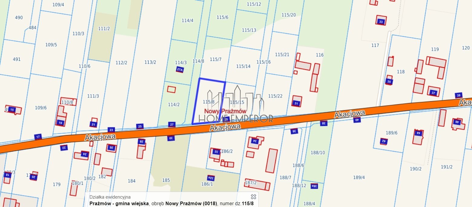 Działka budowlana na sprzedaż Nowy Prażmów, Akacjowa  1 200m2 Foto 2