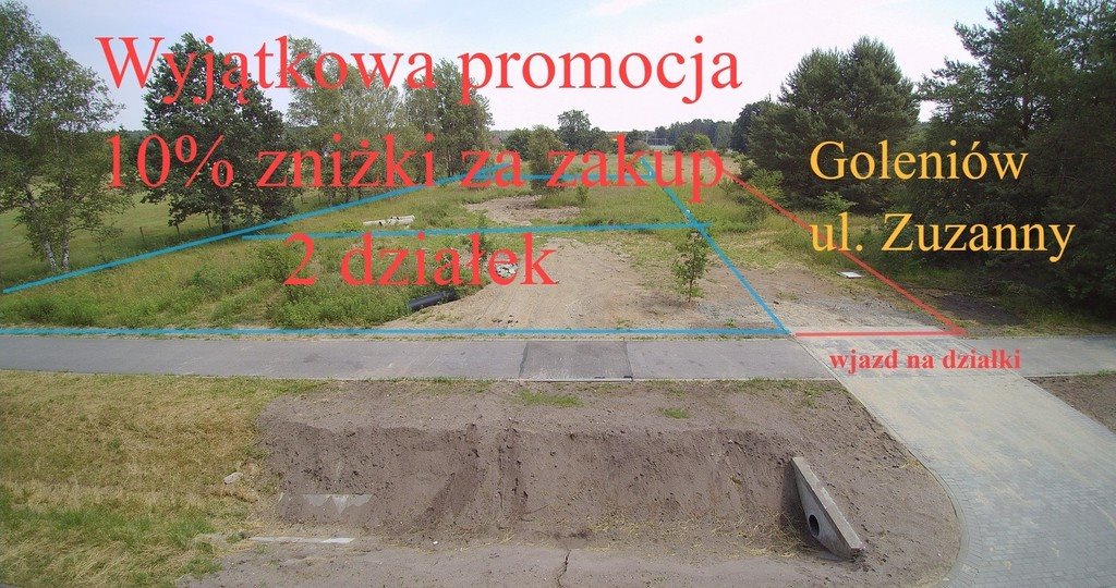 Działka budowlana na sprzedaż Goleniów  1 511m2 Foto 1